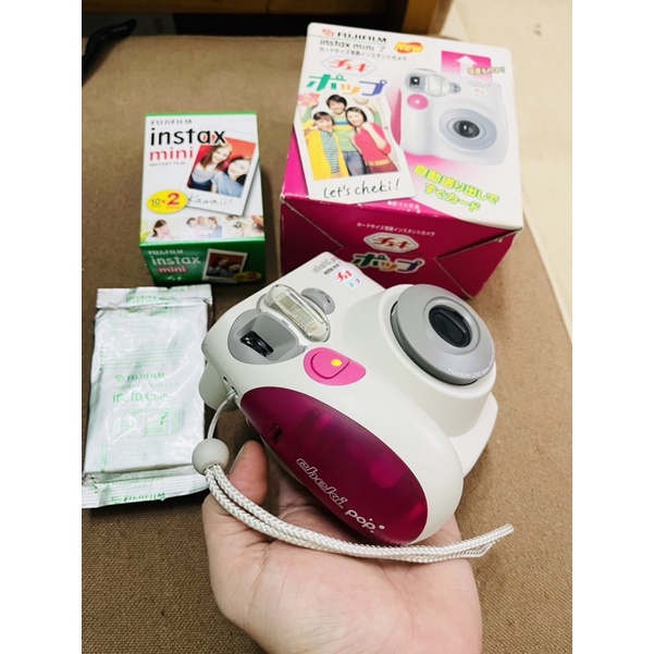 Máy chụp ảnh lấy liền Fujifilm Instax Mini 7 Cheki tặng kèm pin tiểu AA và 1 hộp film 10 tấm date 2024