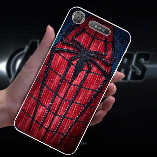 Ốp Điện Thoại Phong Cách Hình Spiderman Cho Sony C3 XZ XZ1 XZ2 XZ3 XZ4 Z3 M4 Z5