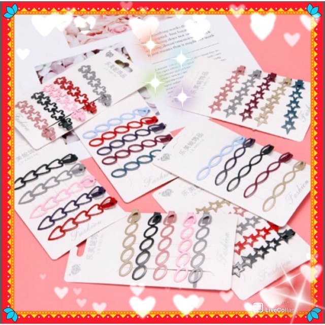 BỘ KẸP TÓC 5 MÓN T176 HOT TREND NHIỀU HÌNH DÊ THƯƠNG