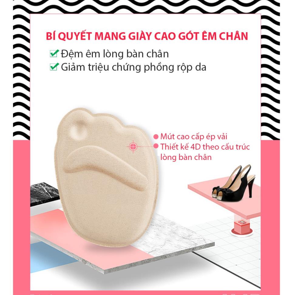 Miếng Lót Mũi Giày Đa Năng 4D, Chống Đau Ngón Chân Và Hút Mồ Hôi Khi Mang Giày