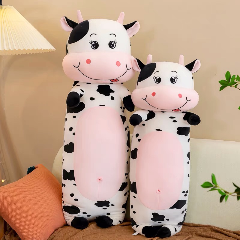 Gấu Bông Con Bò Sữa TINO To Thú Bông Cho Bé Gối Ôm Mềm Mịn Đáng Yêu Kích Thước 75cm 95cm 115cm