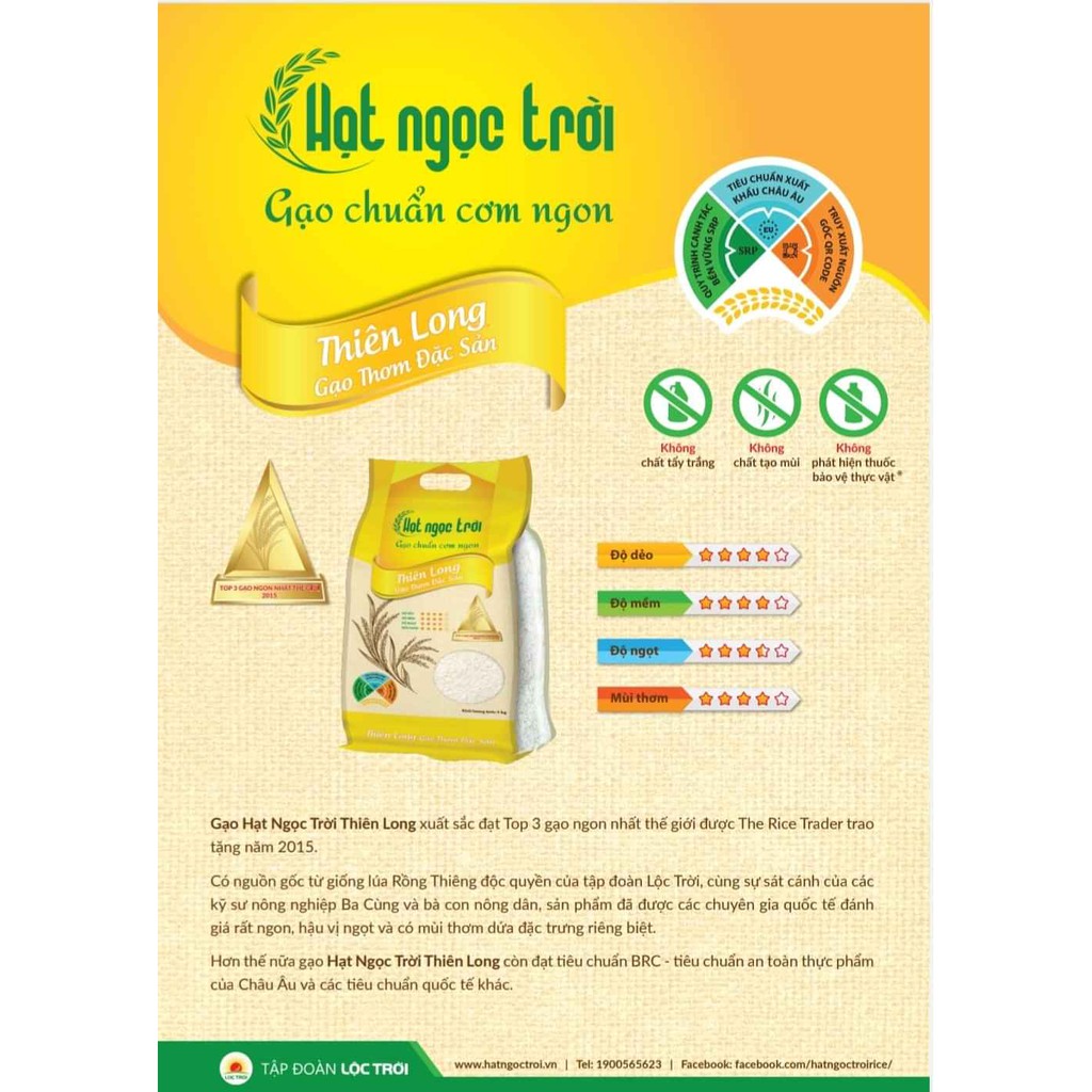 Gạo Hạt Ngọc Trời Thiên Long 5kg