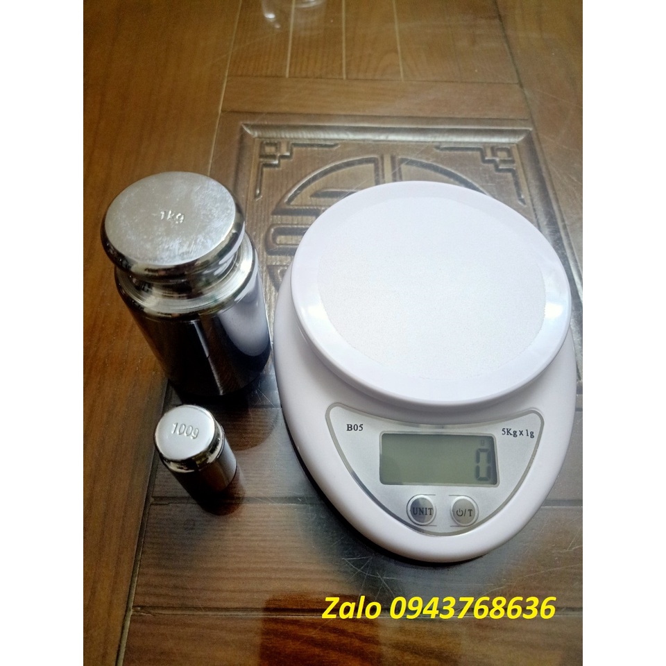 Cân Điện Tử Thực Phẩm Nhà Bếp Mini Electronic Kitchen Scale Cân Thực Phẩm 5Kg /1G Kèm Pin AAA