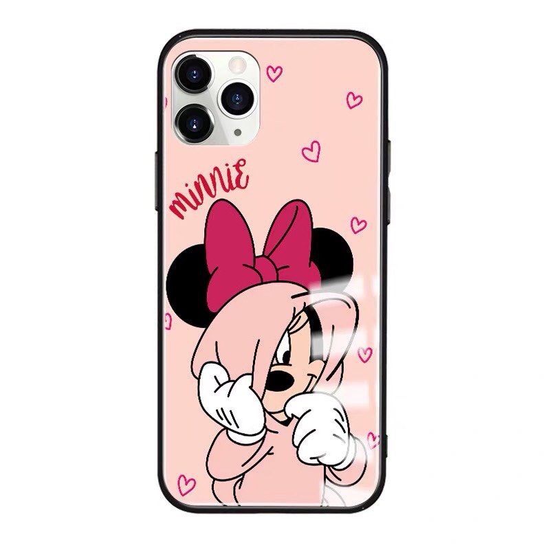 Ốp lưng iphone kính cặp đôi tình yêu mickey case 14plus 14 pro max 13 12 promax 11 mini 6 6s 7 8 plus x xr xs Se