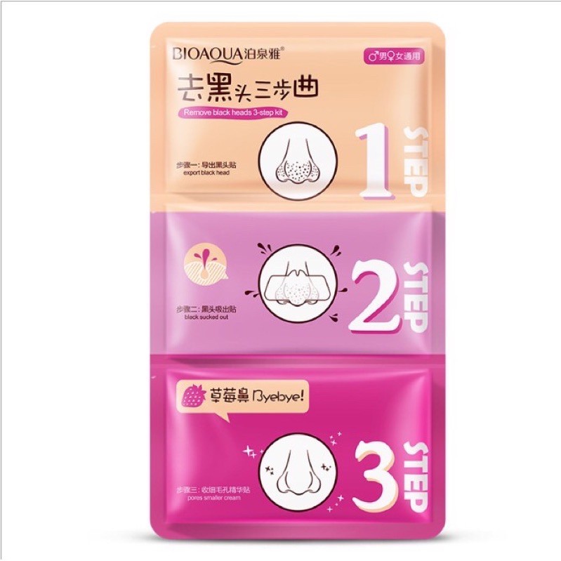 Mặt nạ lột mụn đầu đen 3 bước Bioaqua