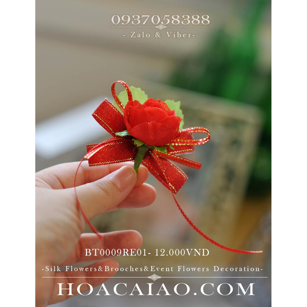 Hoa cài áo hai họ BT0009RE01