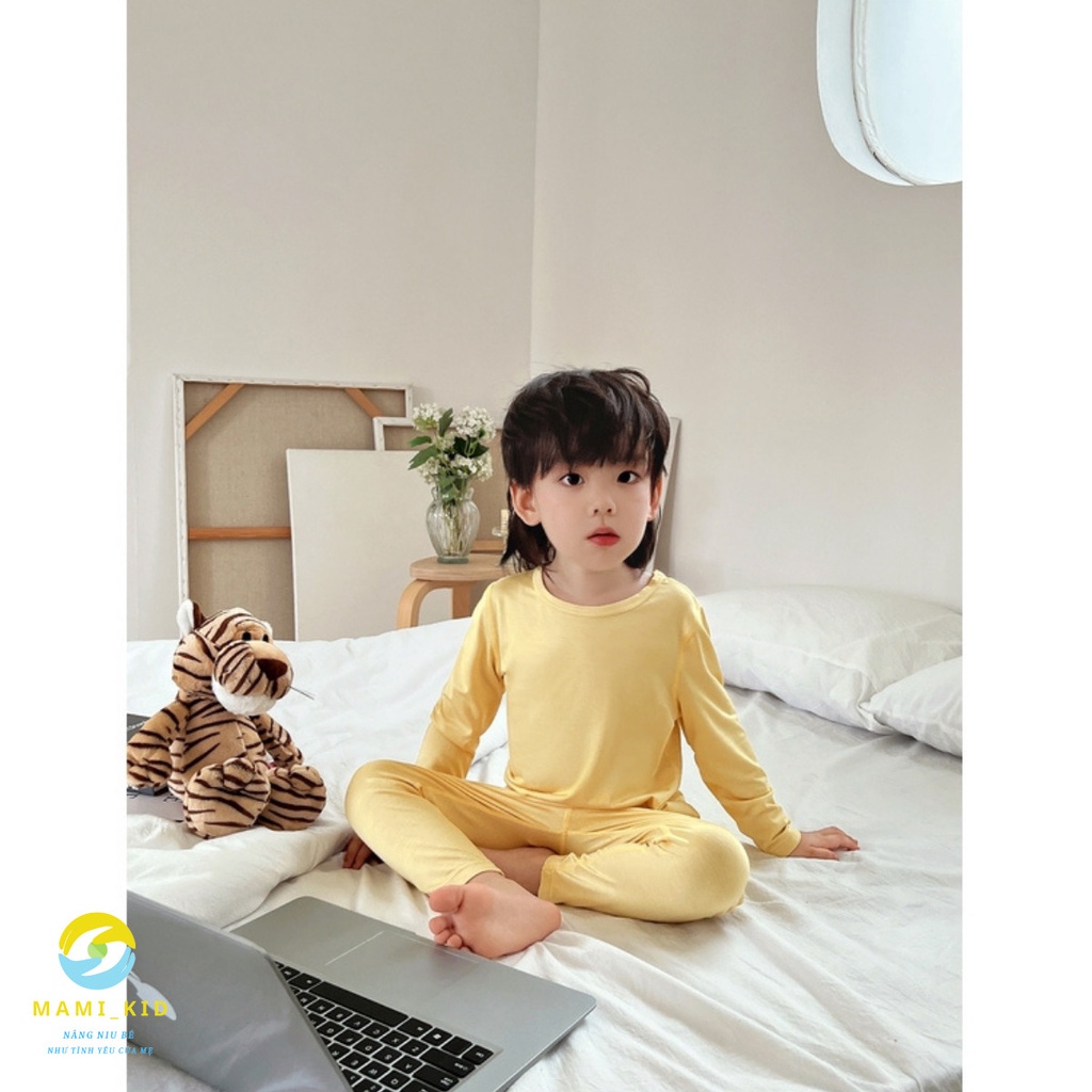 Đồ Bộ Dài Tay Thu Đông Cho Bé, Bộ Quần Áo Giữ Nhiệt tốt, cotton nỉ mềm,dày dặn,, full size đến 38kg Shop MAMIKID