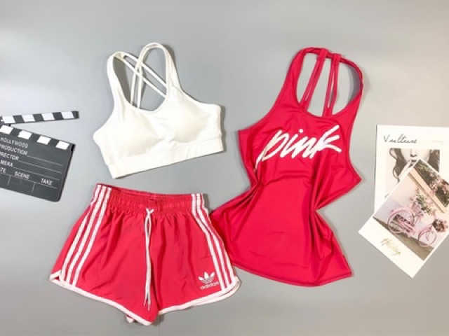 Áo tank top Pink gym nữ , áo tập nữ ba lỗ