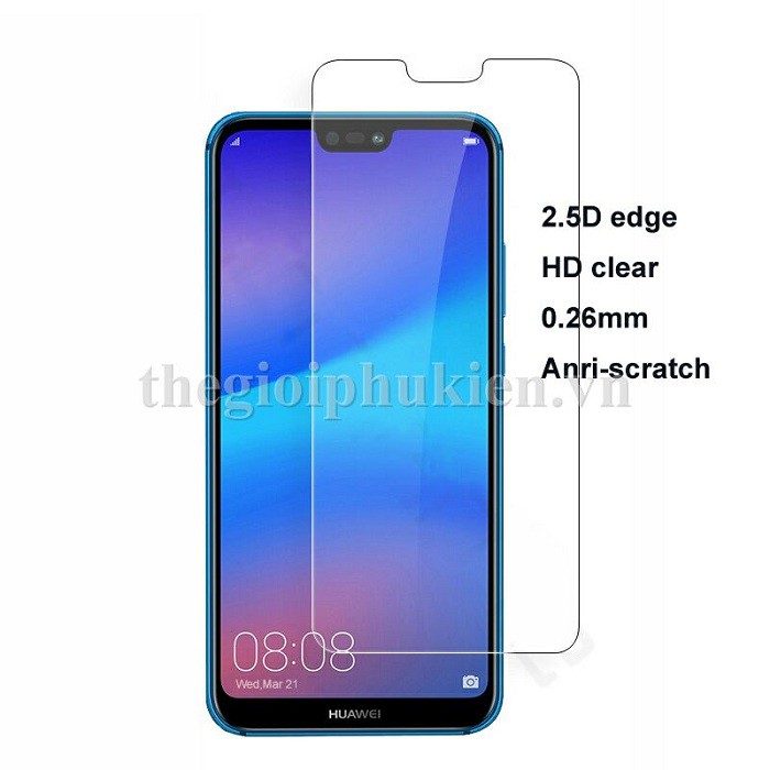 Tấm dán kính cường lực Huawei Nova 3e, P20 Lite hiệu Glass Pro chống vỡ, chống xước màn hình - Giá rẻ