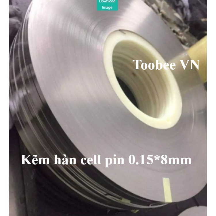Kẽm hàn cell pin 0,15x8 mm , kẽm đơn