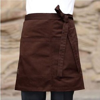 Tạp dề ngắn trơn màu nâu - Tạp dề Ang Ang tận xưởng chọn màu inbox