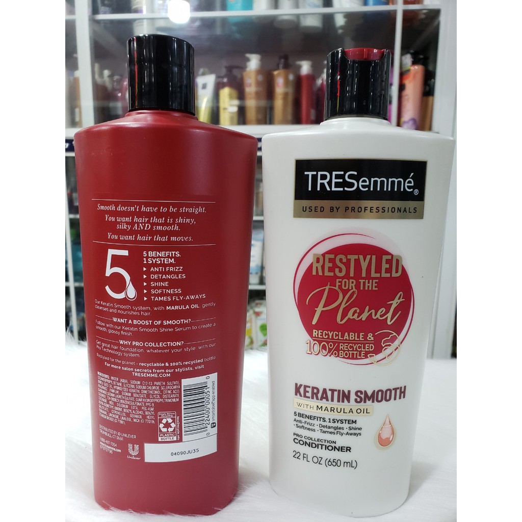 Dầu Gội - Xã TRESemmé Keratin Smooth vào nếp suôn mượt đến 48h 650ml ( Mẫu Mới) của Mỹ