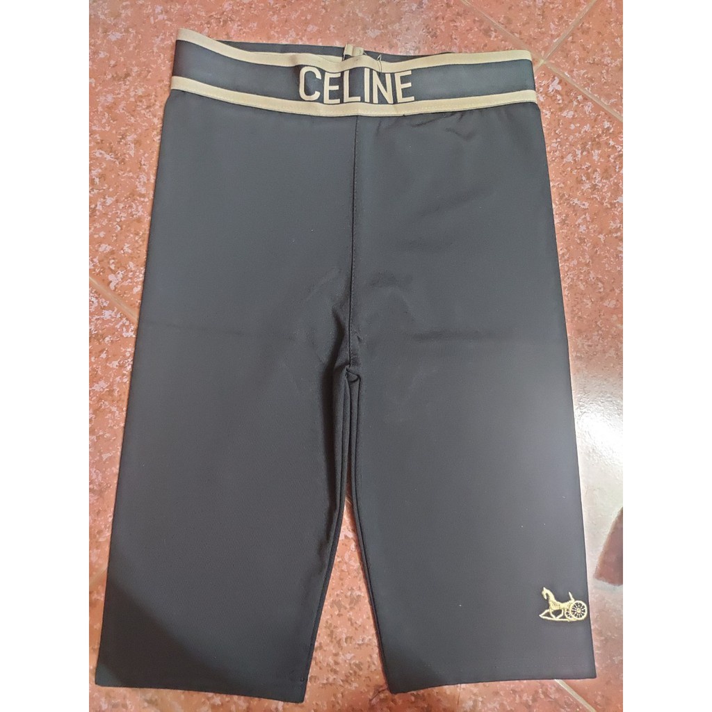 Quần legging nữ, quần legging ngố đùi lửng cạp chun in hình, quần tâp gym chất umi hàn