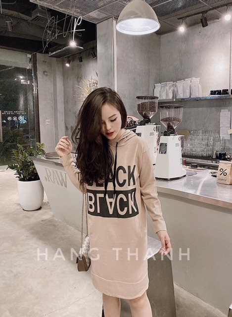 Váy suông nữ hoodie black trẻ trung năng động VAY26 | BigBuy360 - bigbuy360.vn