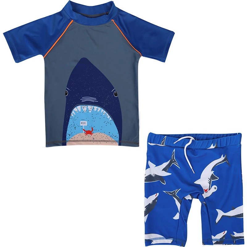 2-12T Swimsuit Kids Baby Boys Swimming Suits Shark Swimming Swimwear Baju Renang