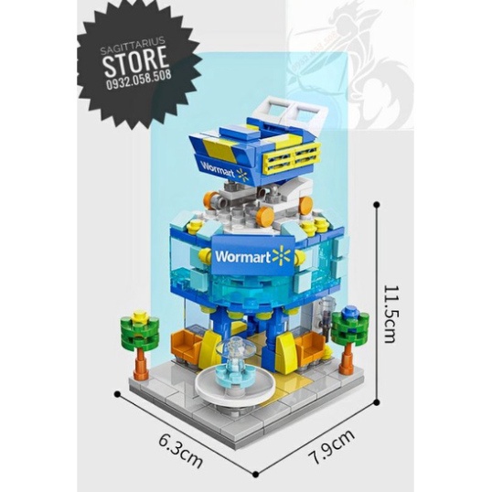Lego Lele Brother 8537 Lắp Ráp Cửa Hàng Mini  - Tổng cộng 1439 Mảnh [Hàng Có Sẵ