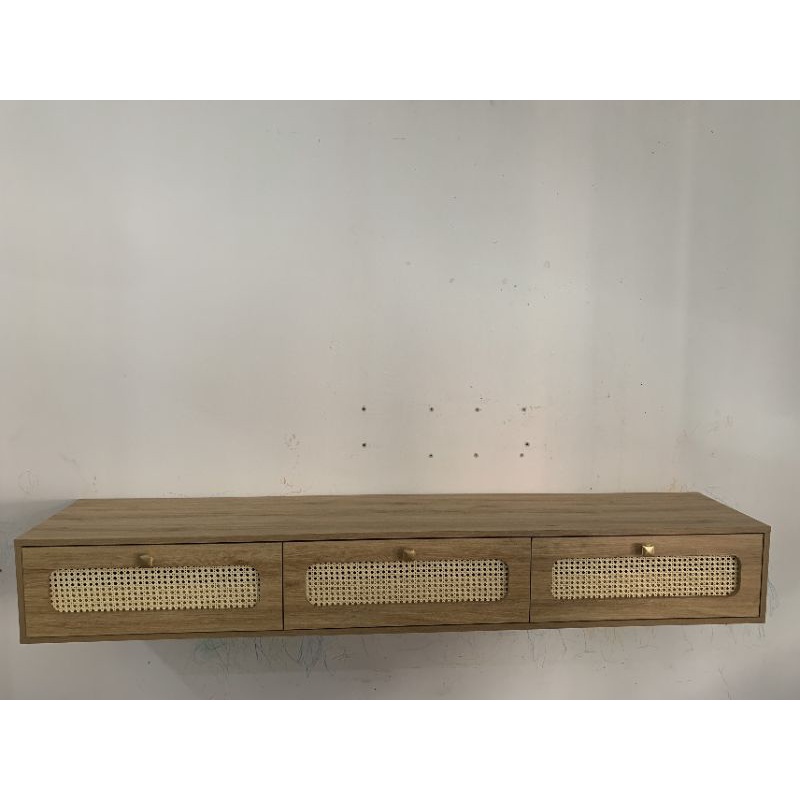 Tủ tivi treo vân gỗ mặt học lưới mắt cao 1m6x300x250 #xuongnoithat.hcm