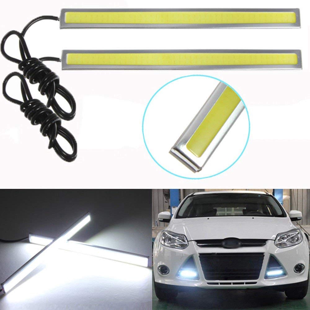 1 đèn LED ban ngày chống sương mù chip COB DRL cho xe hơi