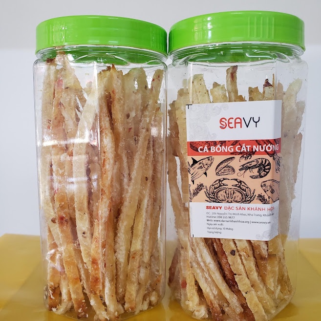 Khô cá bống cắt nướng, cá thiều sợi ăn liền đặc sản Nha Trang,  gói 500 gram - Seavy