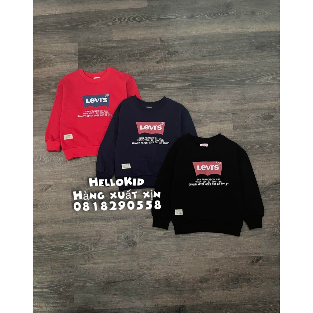 A383 - Áo nỉ da cá LV bé trai &amp; bé gái
