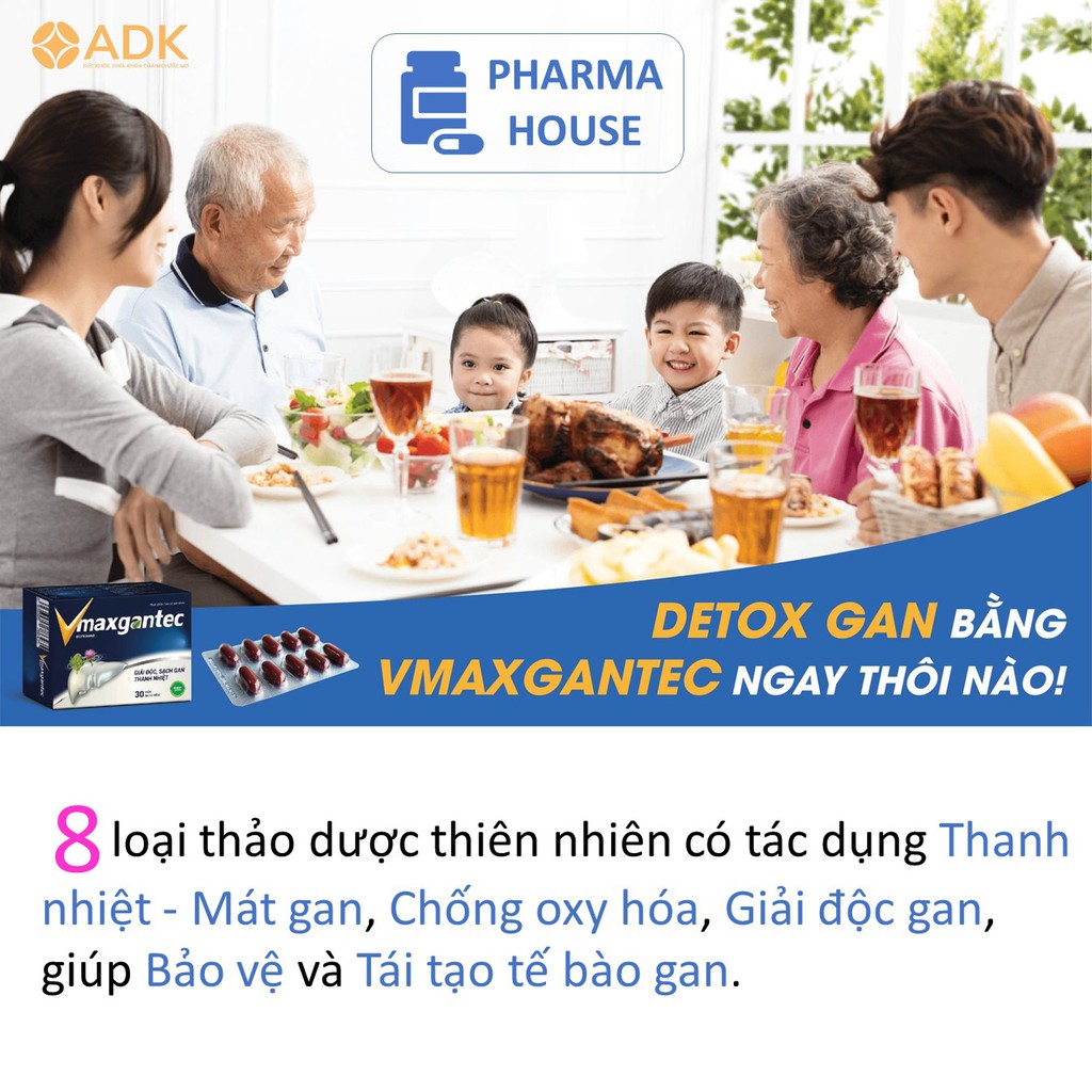 Vmaxgantec - Hỗ trợ giảm mụn do nóng trong người - Hộp 30 viên | BigBuy360 - bigbuy360.vn