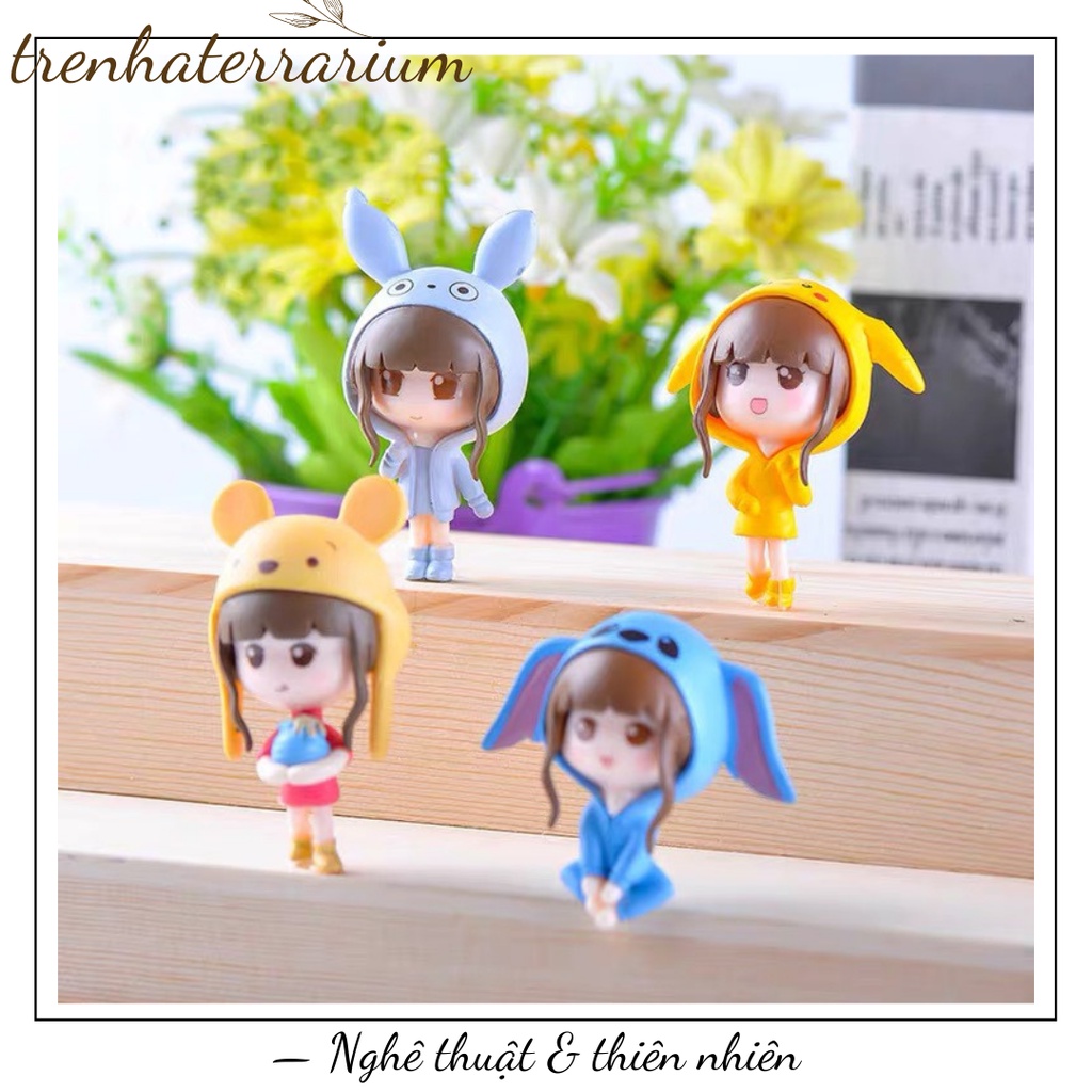 Tiểu cảnh cô gái chibi Terrarium đáng yêu