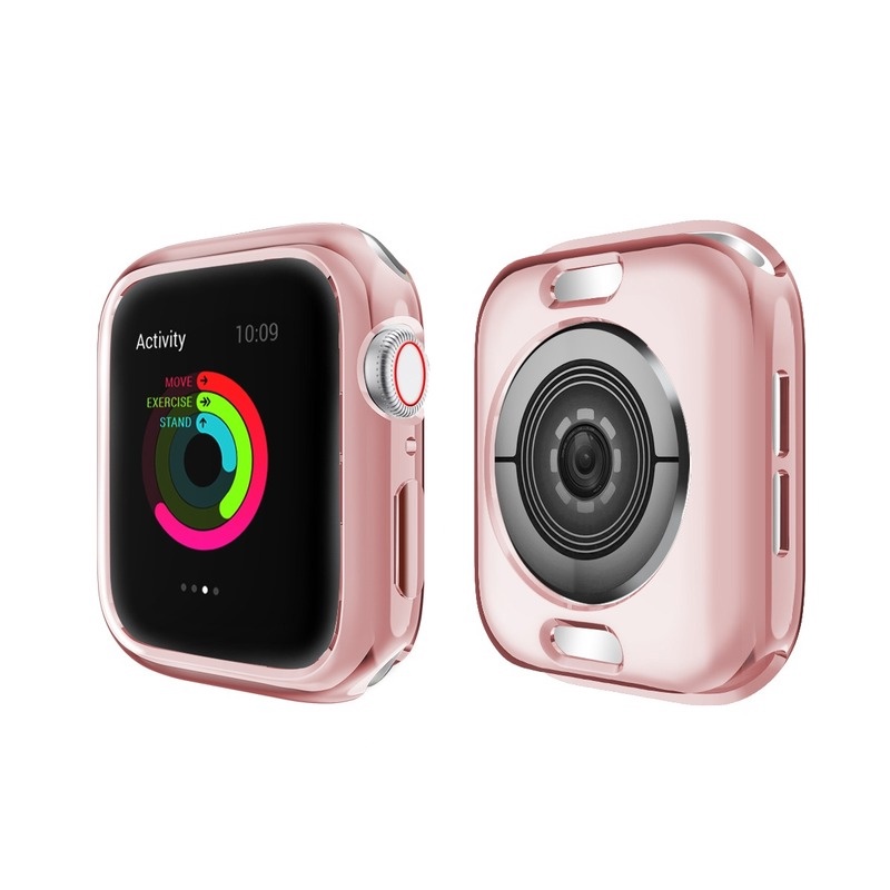Ốp TPU mạ điện bảo vệ cho đồng hồ thông minh Apple Watch 45 41 40 44 42 38 MM Series 7 6 SE 5 4 3