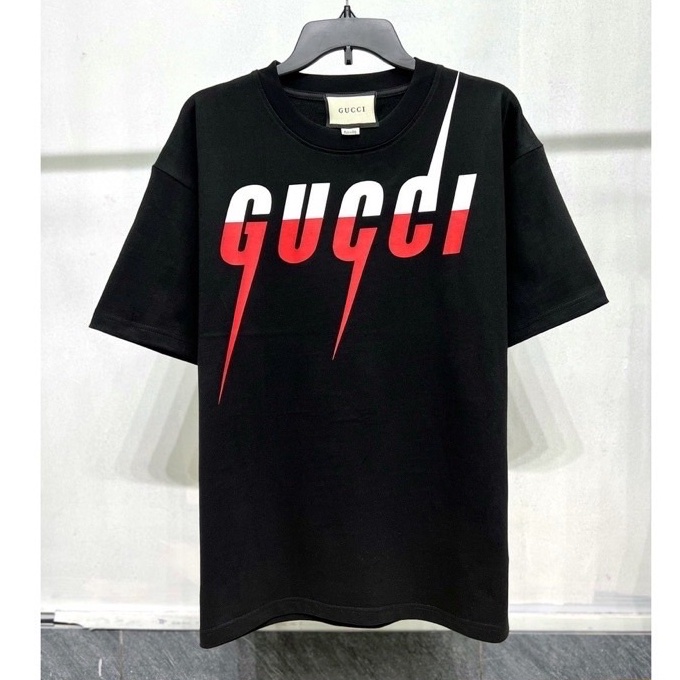Áo Gucci tia sét, chất cotton co giãn 4 chiều cotton cực thoáng mát