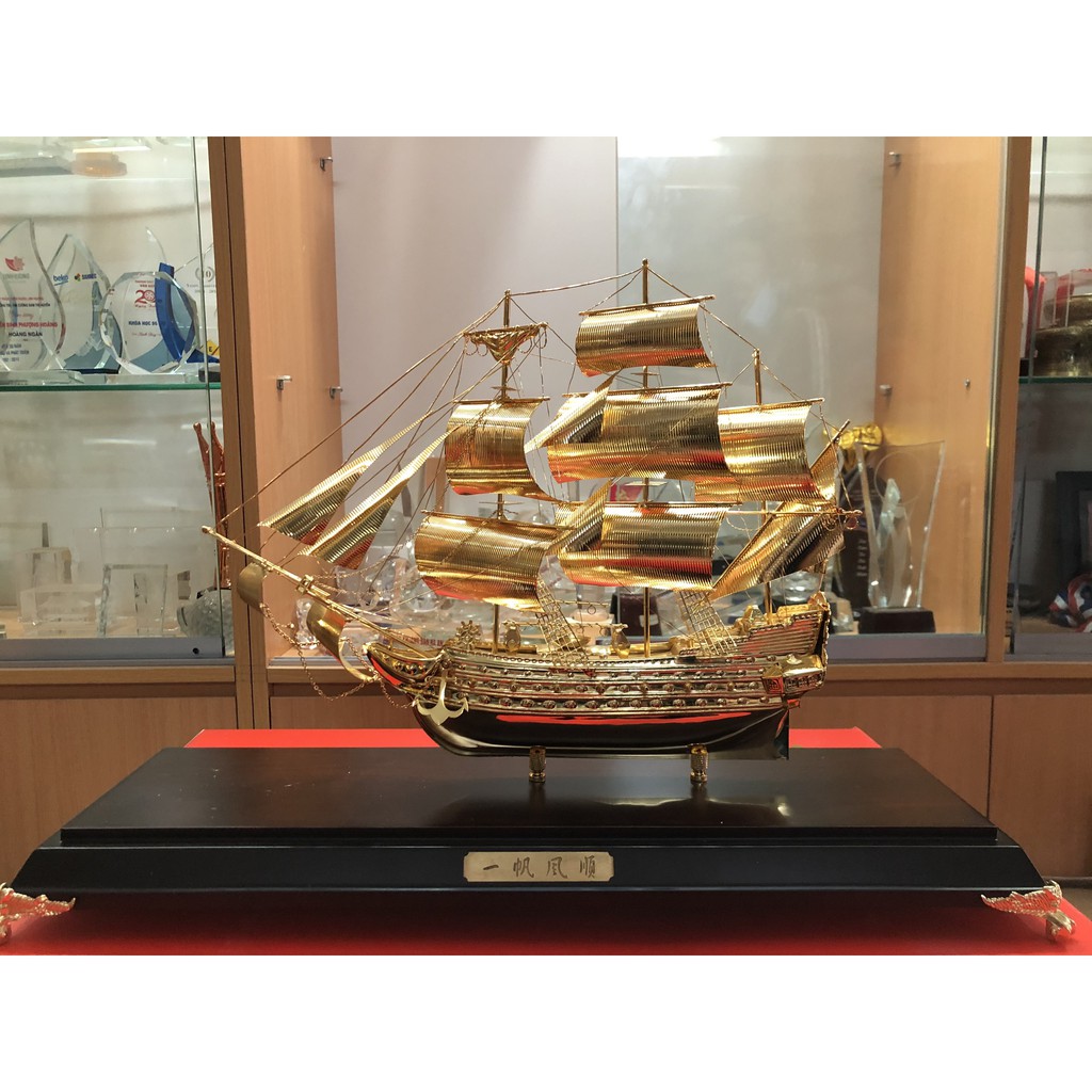 TRANH THUYỀN MẠ VÀNG 24K