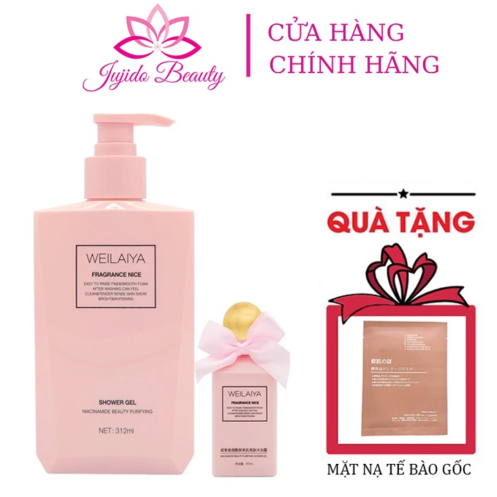 Sữa Tắm Trắng Da Weilaiya Fragrance Nice Hồng Giúp Làm Sạch Sâu, Dưỡng Ẩm, Cải Thiện Sắc Tố Da