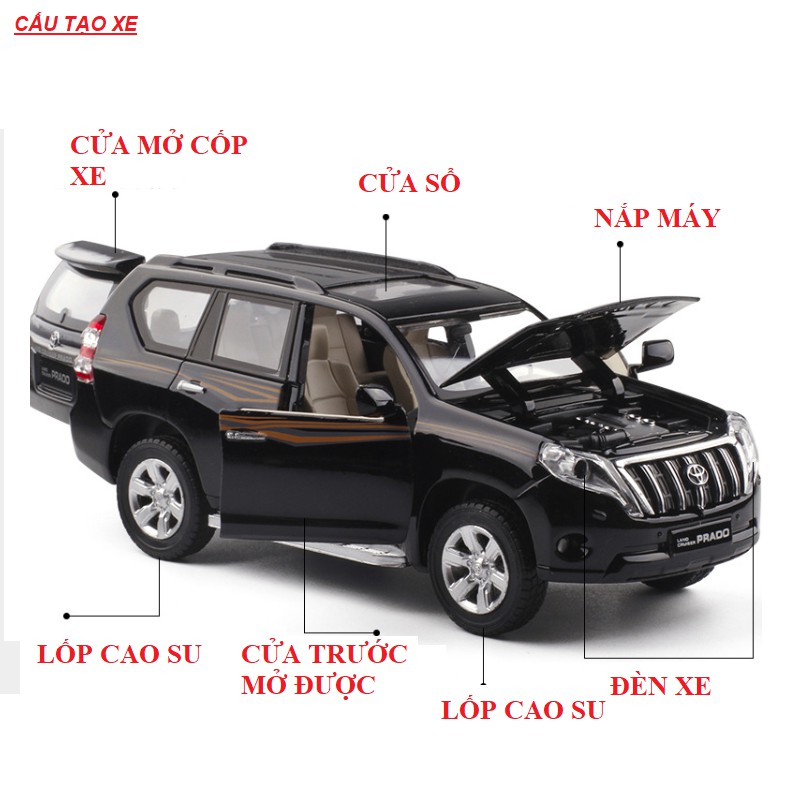 Mô hình xe ô tô Land Cruiser prado tỉ lệ 1:32