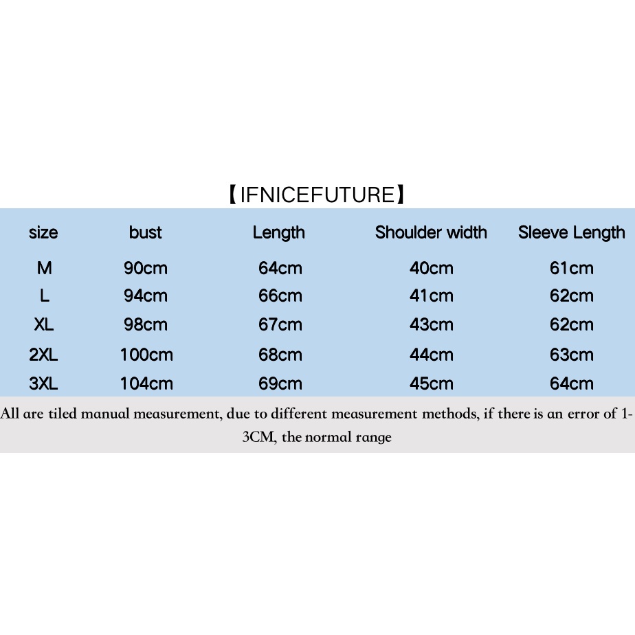 Áo khoác denim IFNICEFUTURE màu sáng phong cách giản dị thịnh hành M-3XL