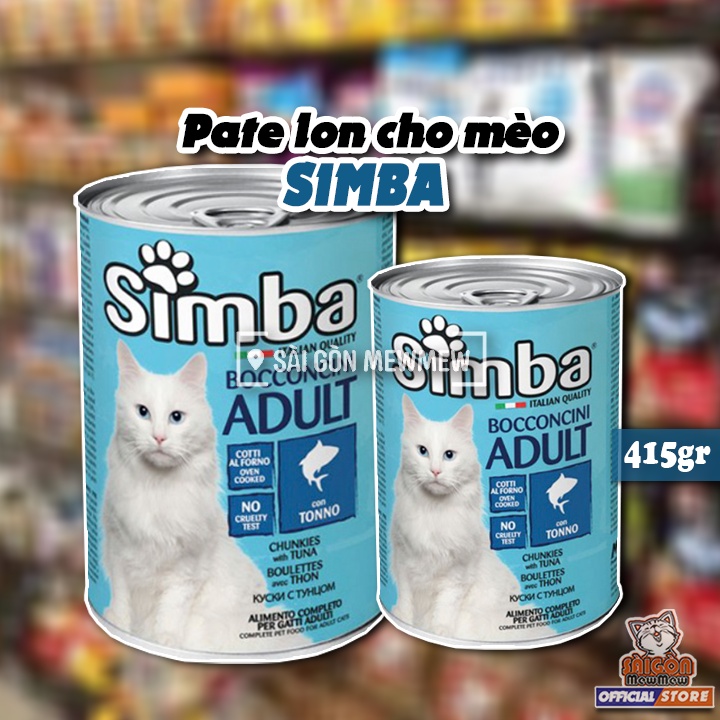 [HOT] Pate lon cho MÈO SIMBA 415gr vị CÁ NGỪ