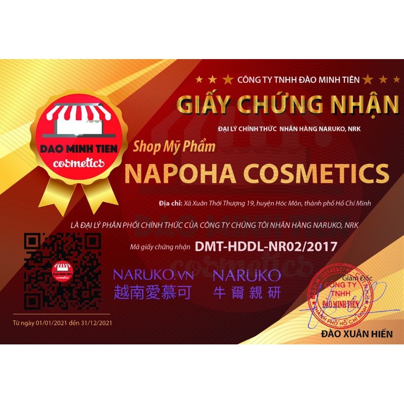 Sữa Rửa Mặt NARUKO Làm Sạch Sâu Giúp Da Sáng Mịn & Thu Nhỏ Lỗ Chân Lông | BigBuy360 - bigbuy360.vn