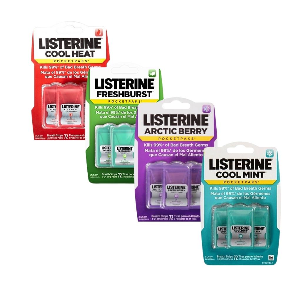 Miếng Ngậm Thơm Miệng Listerine Vĩ 3 Hộp 72 Miếng [Hàng Mỹ]
