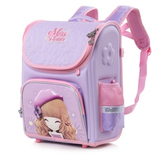 Balo chống gù siêu nhẹ Mr Vui đi học cho bé gái lớp 2-5