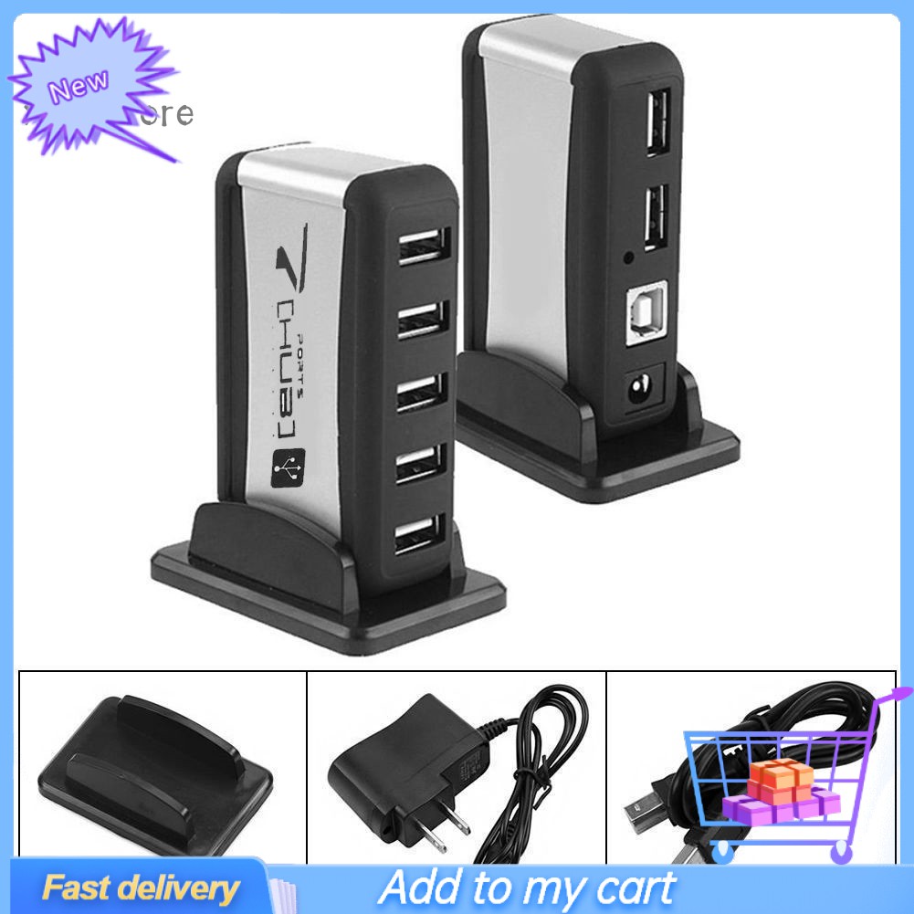 Bộ Chia 7 Cổng USB 2.0 Tốc Độ Cao 50cm 5V Cho PC / Laptop