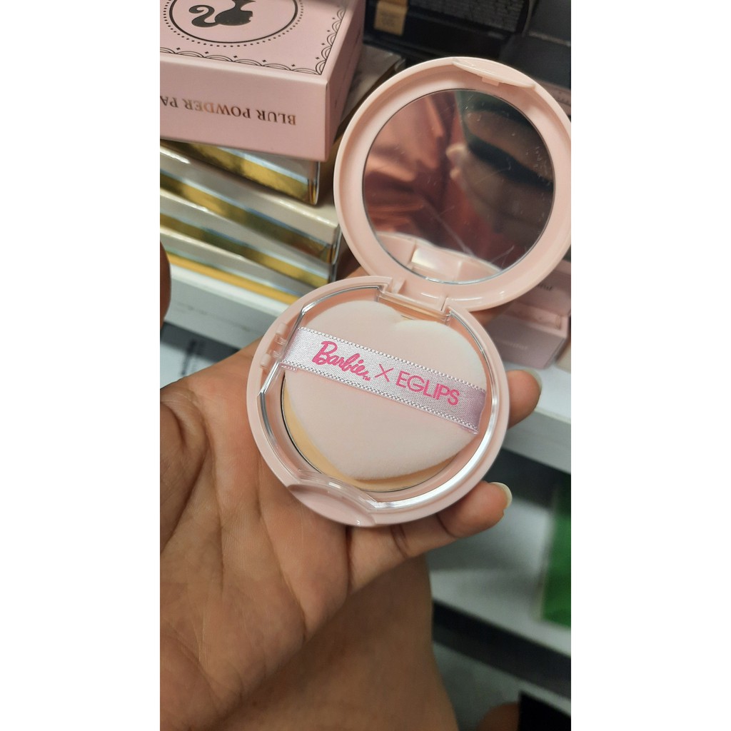 Phấn phủ Eglips Barbie limited - Phấn phủ Eglips Blur Powder Pact hồng