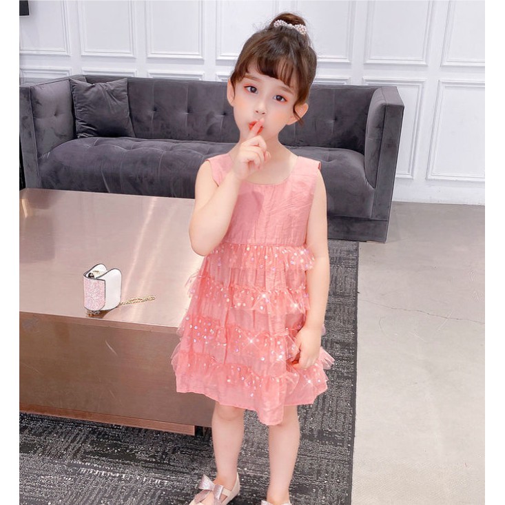 Toya Váy không tay công chúa cho con gái 5-14 tuổi