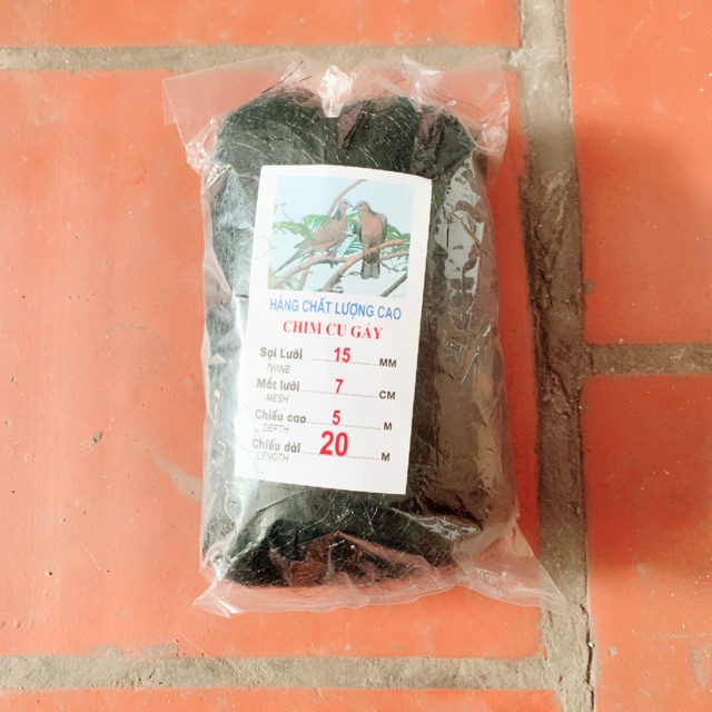 lưới bắt chim 7cm cao 5m dài 20 bắt chim cu gáy các loại chim to y hình lưới siêu nhậy