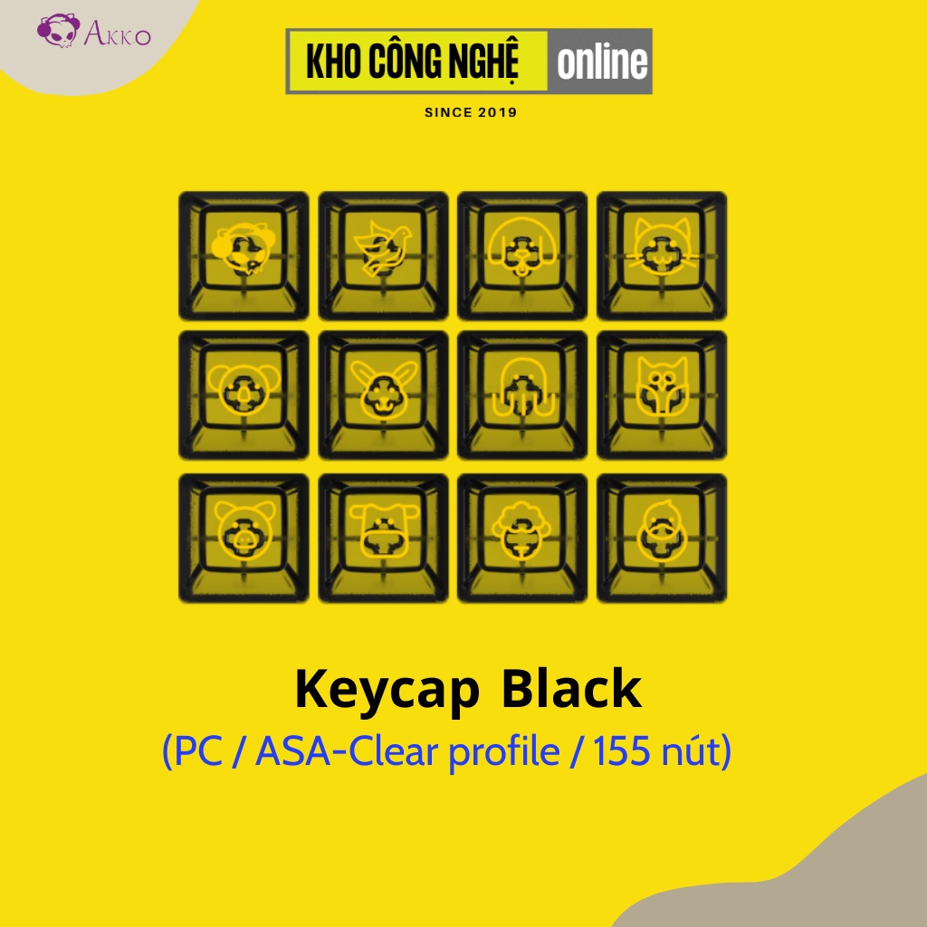 Bộ keycap cho bàn phím cơ AKKO Black
