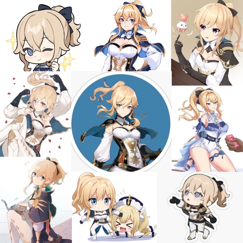 Hình dán Sticker Jean Genshin impact 30-60 ảnh ép lụa khác nhau