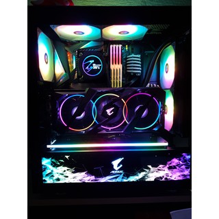 Đế dựng card VGA led RGB + dây Riser