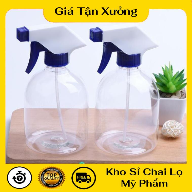 Chai Xịt Phun Sương ❤ TRÙM SỈ ❤ [500ml] Chai nhựa pet Vòi Xịt Kính 500ml Lùn rỗng chiết dung dịch , phụ kiện du lịch