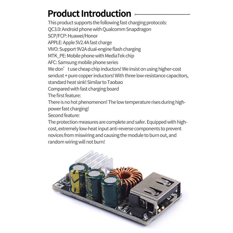 Mô Đun Hạ Áp QC3.0 Cho Điện Thoại Huawei MTK Samsung DC 5-32V 24W