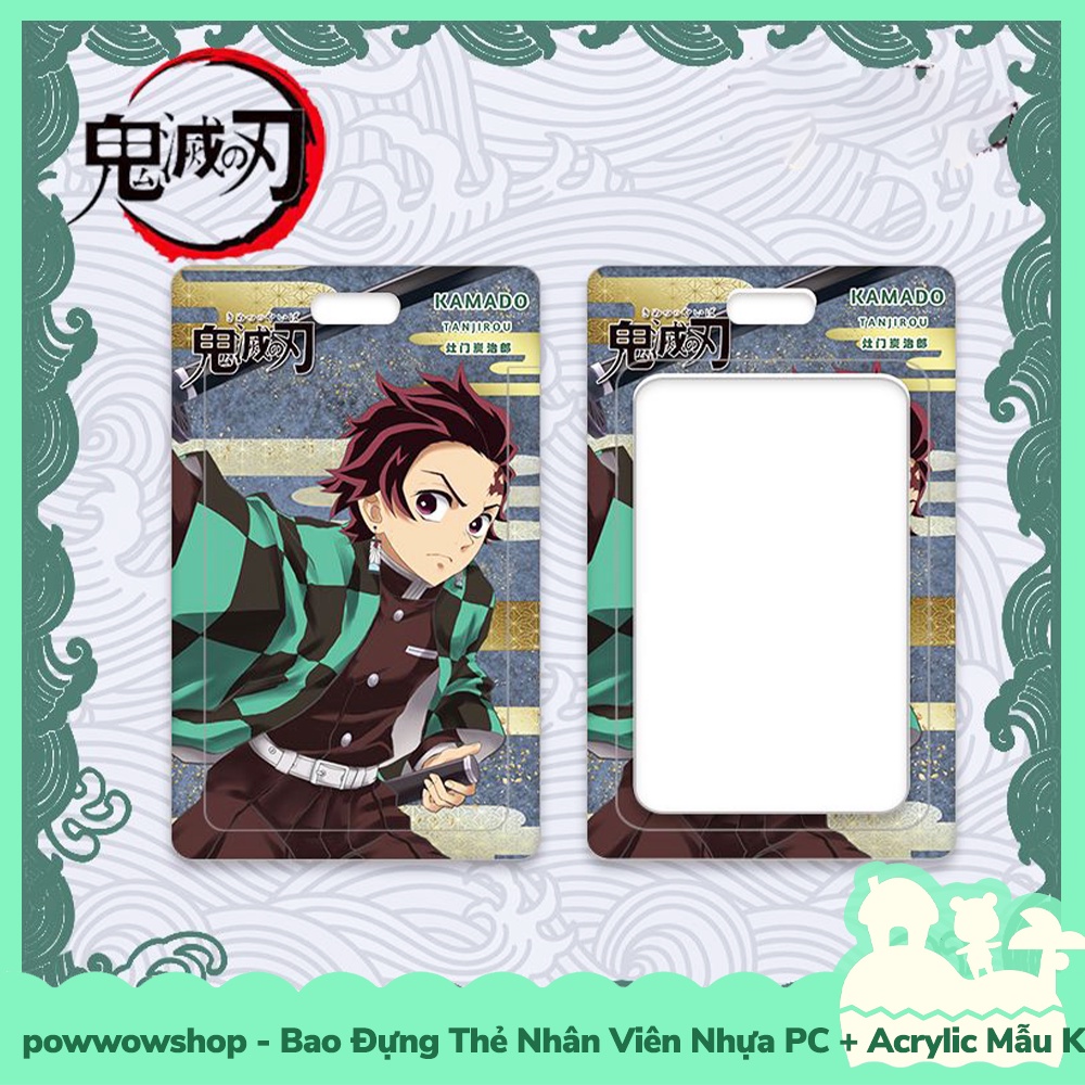 [Sẵn VN - Hỏa Tốc] Bao Đựng Thẻ Nhựa PC + Acrylic Phong Cách Anime Manga Kimetsu No Yaiba