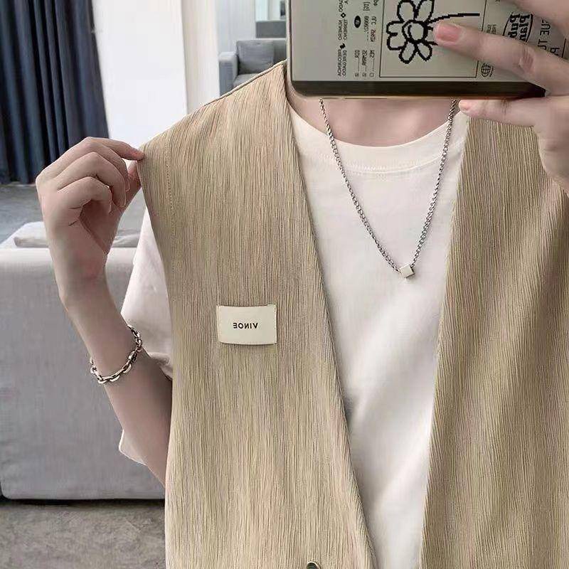 Set Đồ Ba Món Phong Cách Hàn Quốc Thời Trang Mùa Hè Cao Cấp Cho Nam