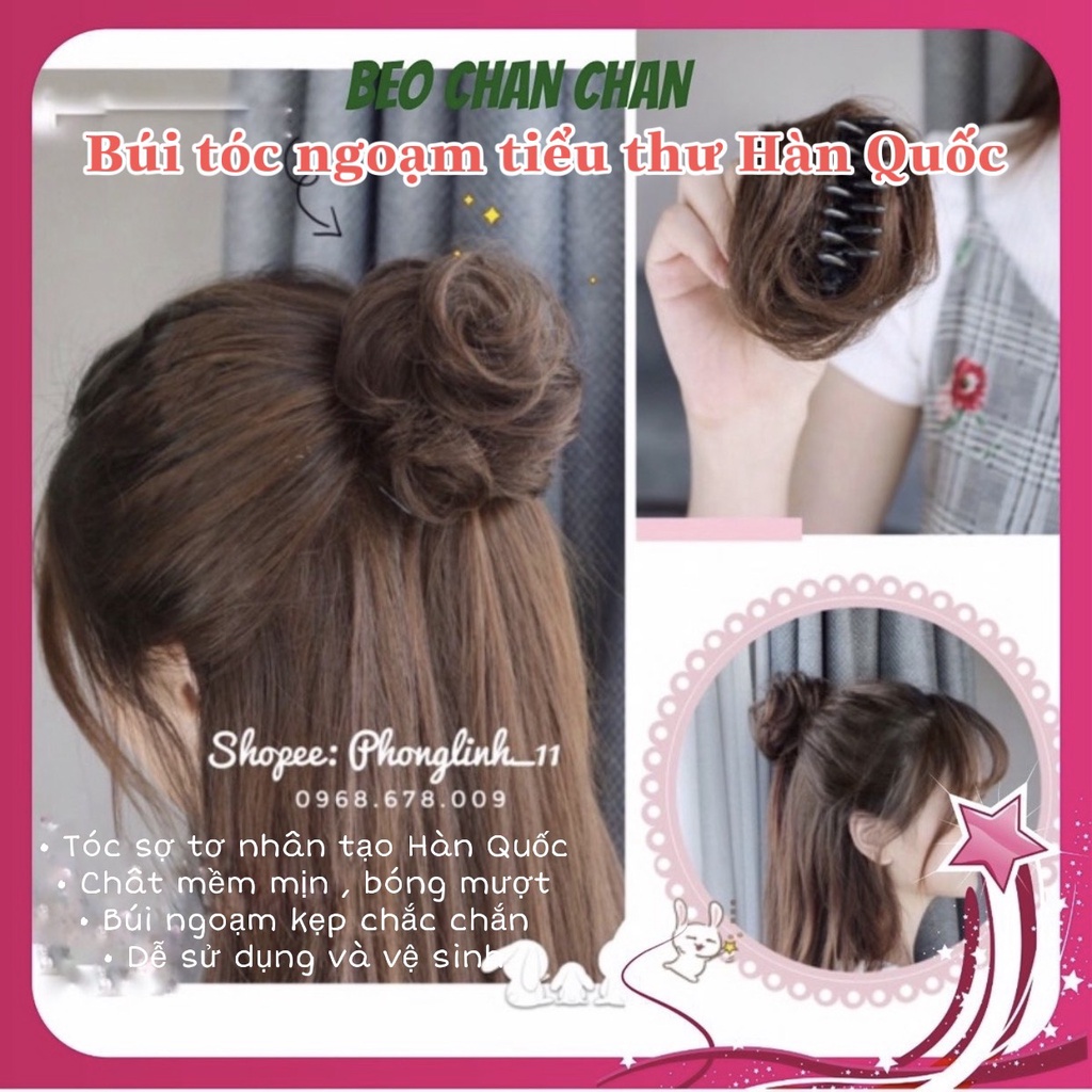 BÚI TÓC GIẢ KẸP NGOẠM XOĂN 1/3 ĐẦU TIỂU THƯ BÚI TÓC GIẢ NỮ ĐẸP CỦ TỎI VÔ CÙNG TỰ NHIÊN
