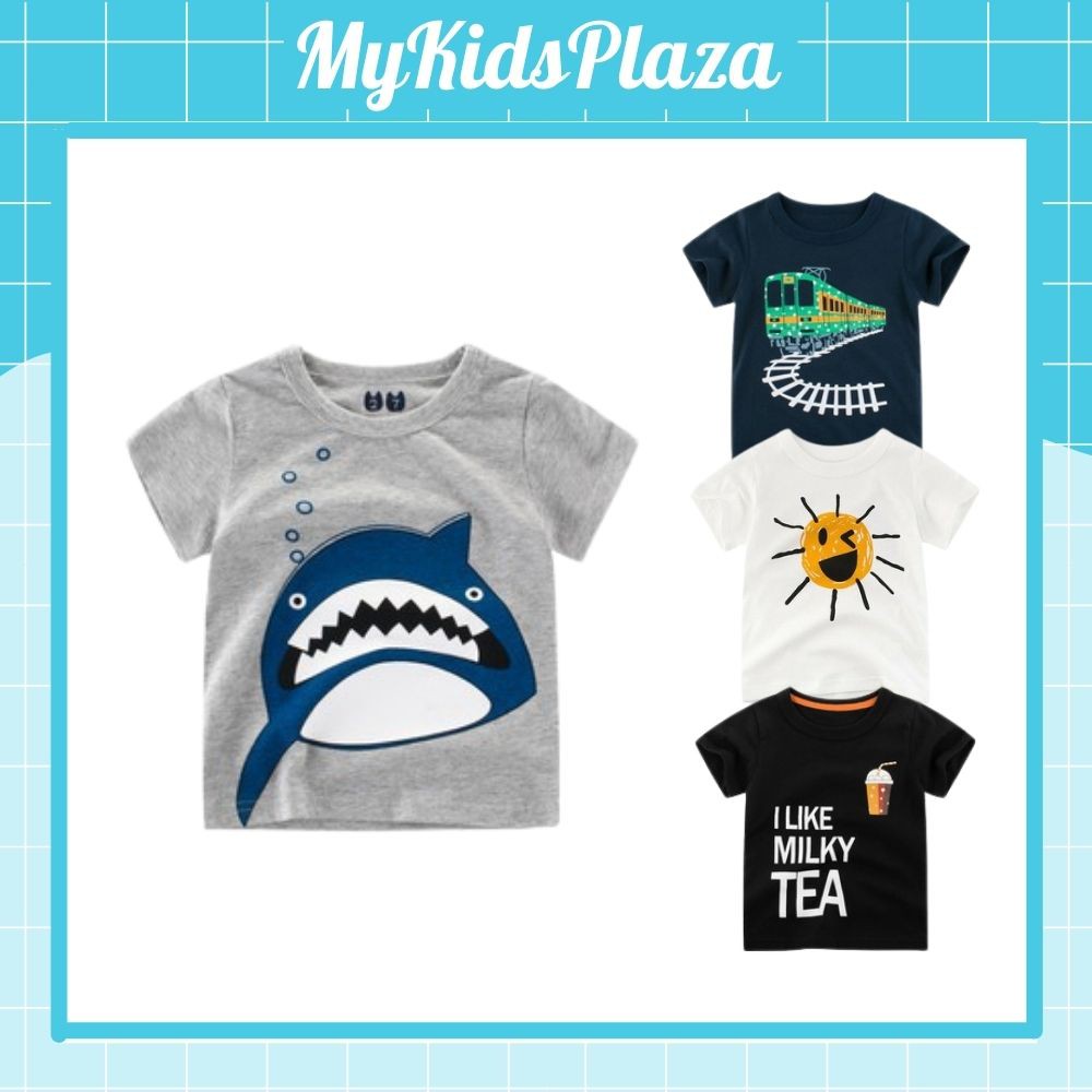 Áo thun cộc bé trai  27kids 100% cotton Mykids plaza