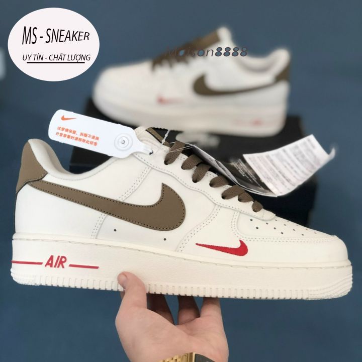 giày af1 vệt nâu [MS-SNEAKER], giày thể thao air foce tích nâu hàng cao cấp full size nam nữ.